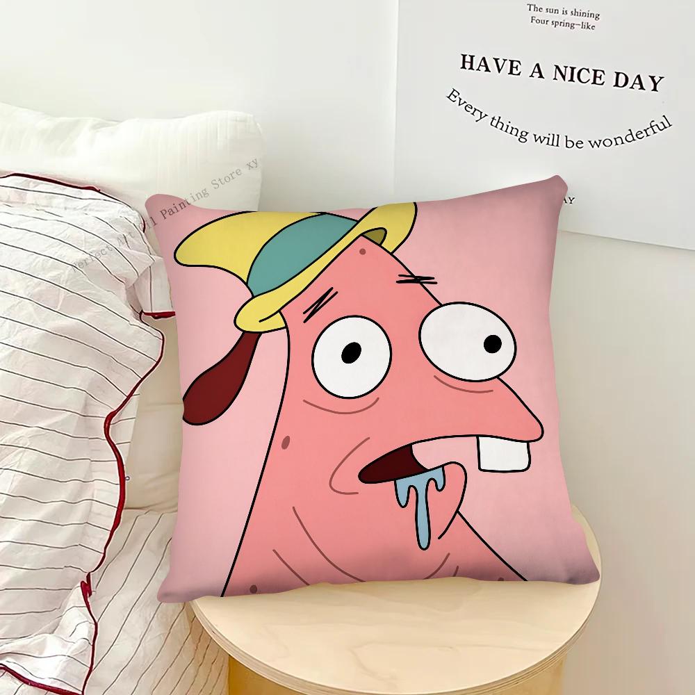 Cartoon SpongeBob SquarePants Patrick Star Pillow Case Fashion Square Pillowcase Bedroom Sofa Room Leisure Cushion Cover