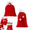 Large Santa Claus Gift Bags Christmas Santa Gift Sacks Velvet Packing Bags With Drawstring Merry Christmas Present Bags