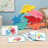 Dinosaur Stacking Blocks: Hand-Eye Coordination & Educational Wooden Toy for Kids