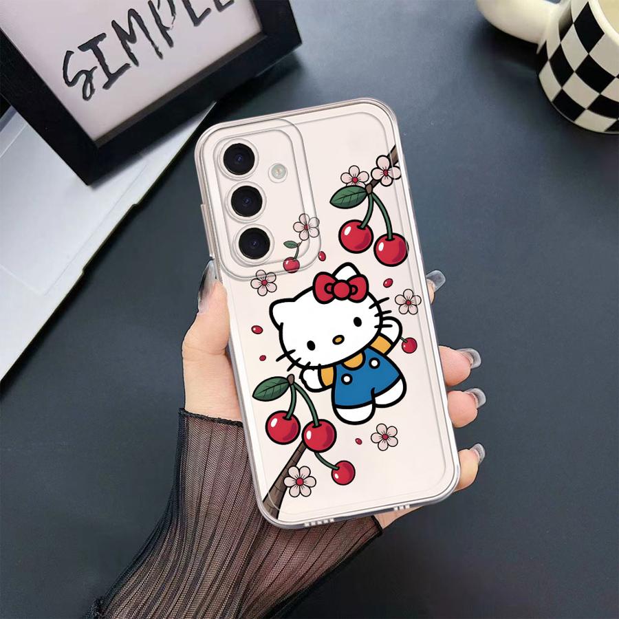 Sanrio Hello Kitty Cute Phone Cover Case for Samsung Galaxy A57 A26 A24 A52 A17 A55 A34 A35 A14 A16 A54 A15 A52 A56 A36 A37 A25