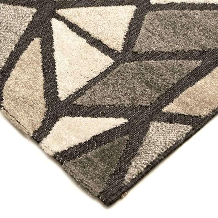 OUTSIDE-IN - Cubism Patterned Rug for Indoor and Outdoor Garden and Terrace 120 X 170 Cm Grey/Brown