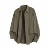 Wiosenna i jesienna męska koszula z długim rękawem w jednolitym kolorze Męska codzienna luźna kurtka koszulowa z długim rękawem