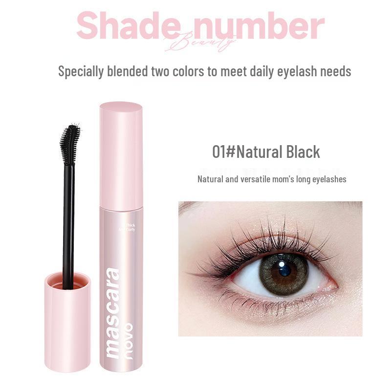 NOVO Feather Wing Volumizing & Curling Waterproof Mascara - 3D Curl, Long-lasting, Sweat & Smudge-proof.