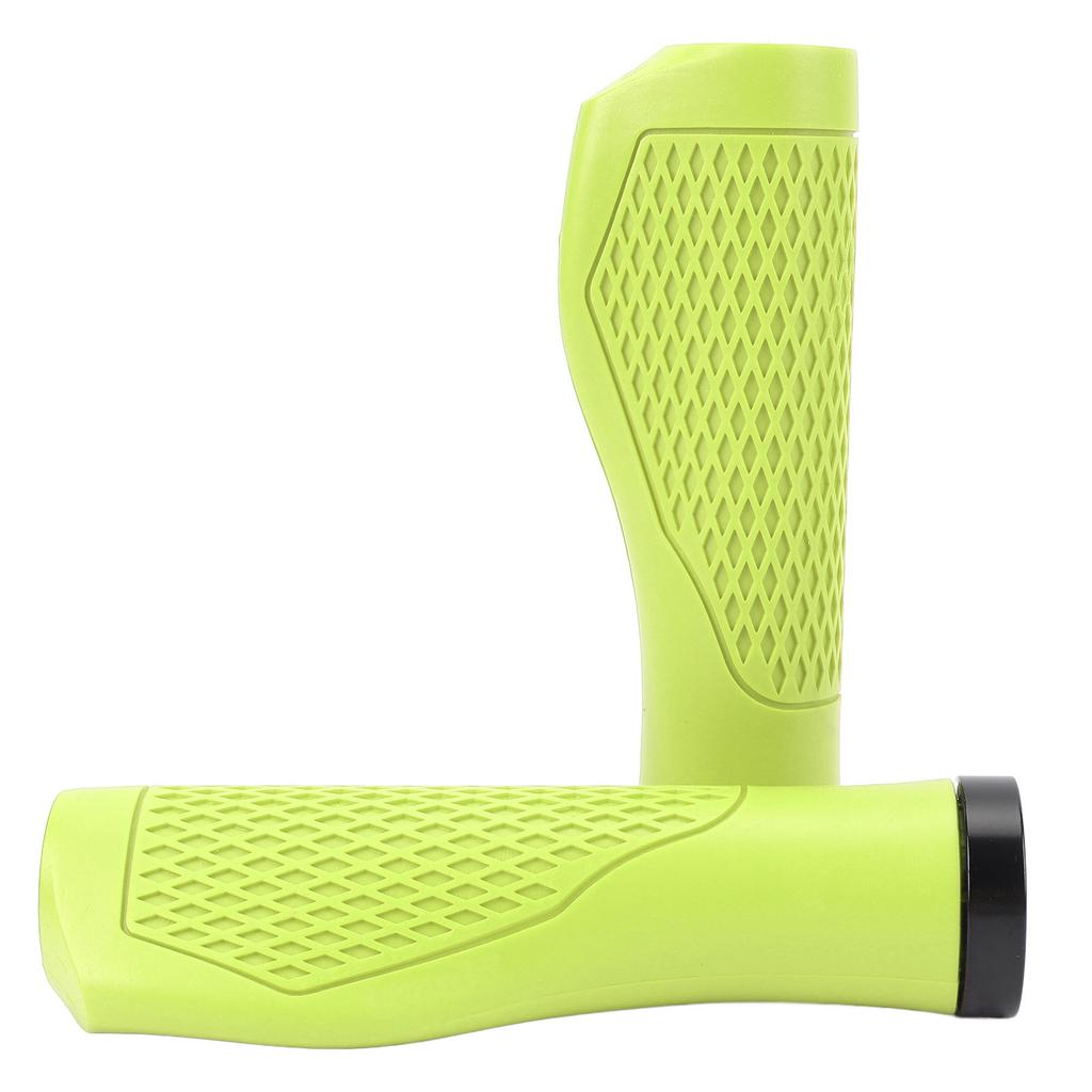 Pair of Cycling Handlebar Grips Rubber Anti Slip Shock Absorbing Ergonomic Cycle Locking Handle