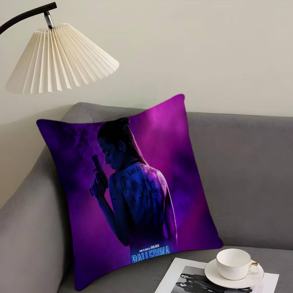 From The World Of John Wick Ballerina Personalized Pillow Dust Cover Bedroom Kids Party Decoration Pillowcase Birthday