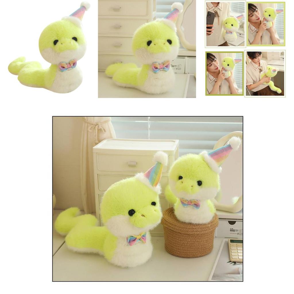 Adorable Birthday Snake Plush Toy For Babies Soft Comforting Sleep Pillow Gift