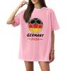 Women's Fashion Short Sleeve Soccer Print T-Shirt