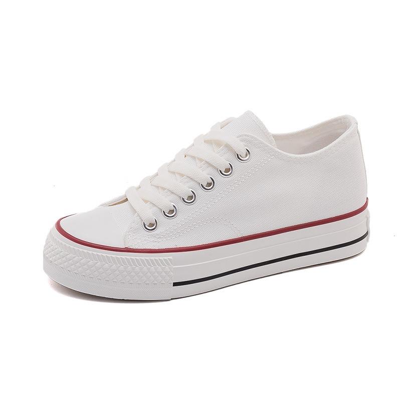 Thick-soled Canvas Shoes, Women's Shoes, Spring and Autumn New Inner Heightening Shoes, Ulzzang Versatile Cloth Shoes