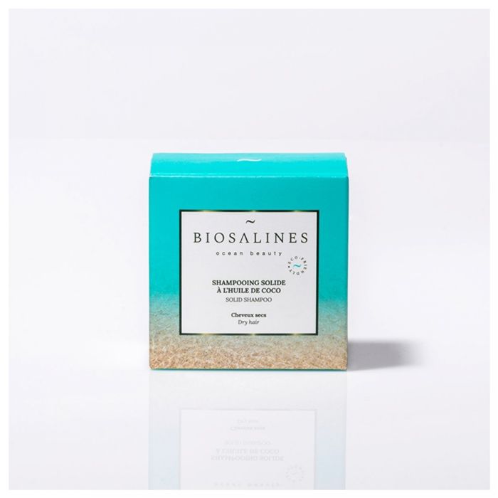 Biosalines Shampooing Solide Cheveux Secs à l'huile de Coco 75g