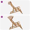 Lounge Chair 4 Pcs. 3 Positions Solid Eucalyptus Wood Taupe