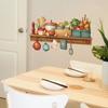 Watercolor Kitchenware, Food Shelves, Kitchen Wall Decoration Stickers