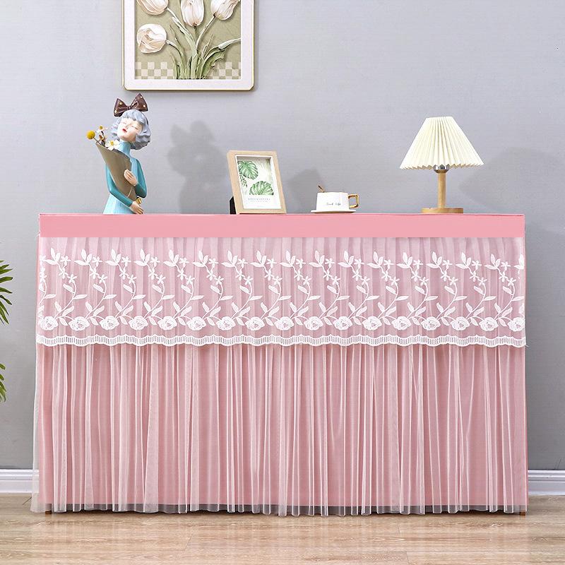 Translucent Cabinet Curtain Embroidered Lace Living Room Partition Kitchen Cabinet Dust Cover Multifunctional Home Decoration