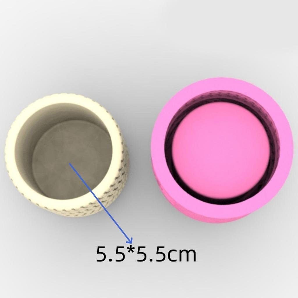 Elegant Tyre Sturdy Silicone Mould Portable for Resin and Clay Creative Flower Pots Pen Holder Cast Craft Supplies