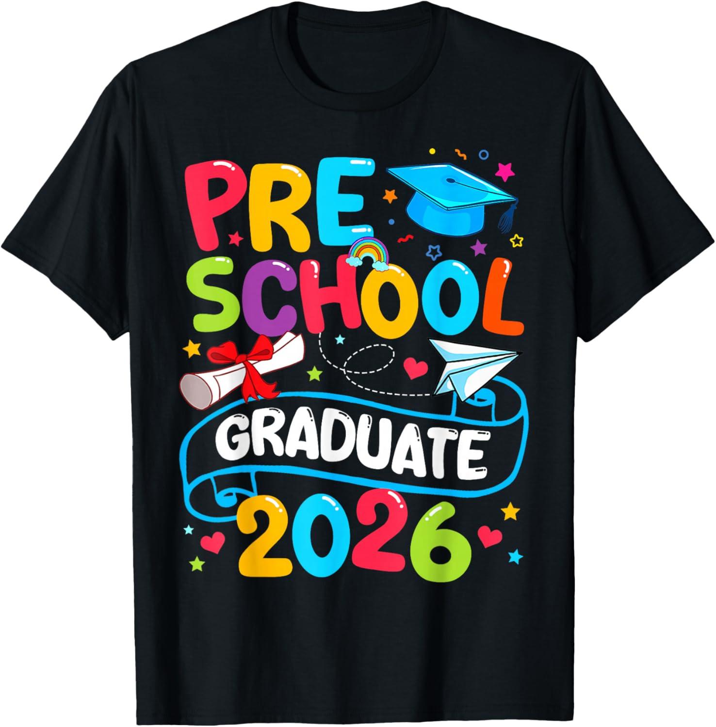 

Preschool Graduate 2026 Pre-K Grad Funny School Graduation T Shirt 5XL різнокольоровий