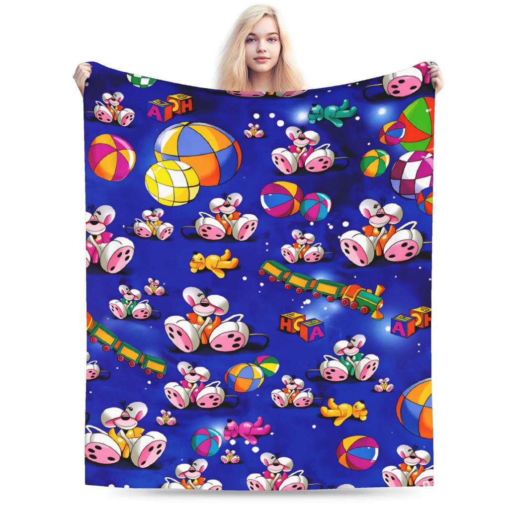 Super Warm Blanket Girls Boys Airplane Travel Diddl Cartoon Throw Blanket Flannel Bedspread For Bedroom Aesthetic Sofa Bed Cover