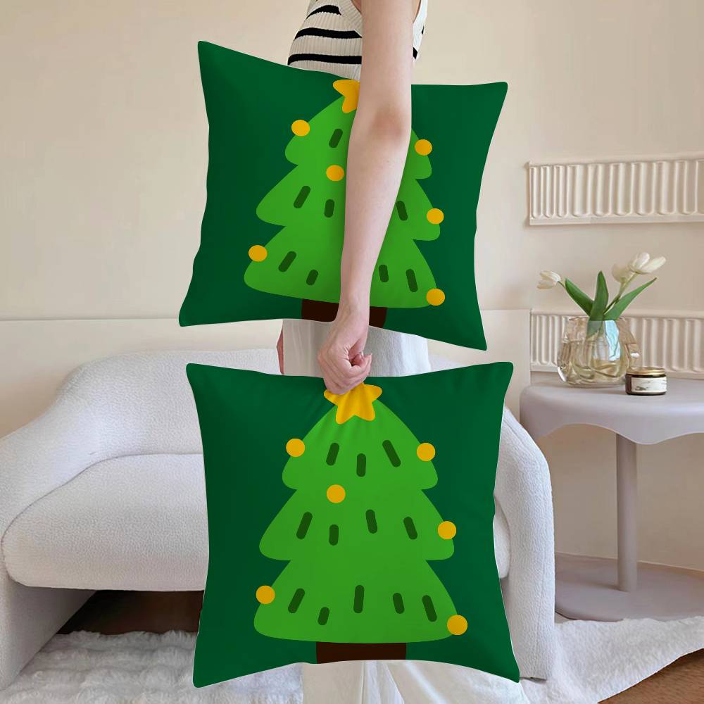 Christmas Pillow Case Sofa and Living Room Decorative Cushion Covers Dust-proof and Mite-proof Invisible Zipper