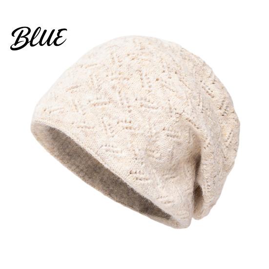 Polyester Knit Beanies for Women Winter Women Thick Slouchy Skull Cap with Diamond Thickened Knitted Texture Soft Warm Cozy Casual Hat Outdoor