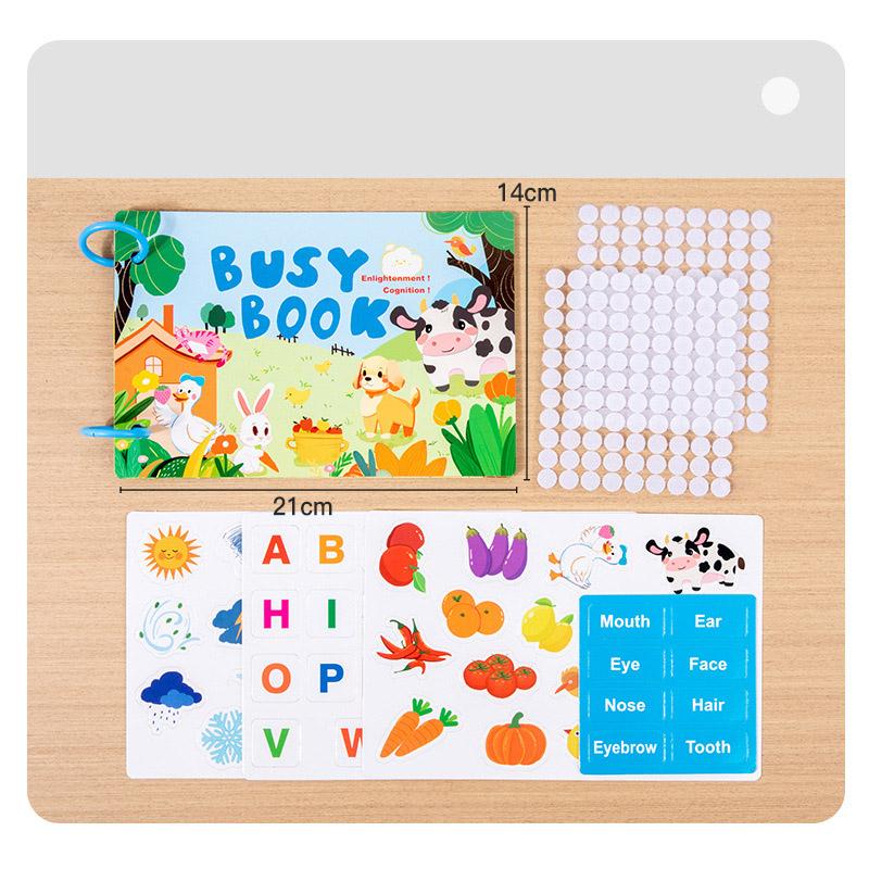 Kids Montessori Toys Quiet Book My First Busy Book DIY Puzzle Animal Numbers Matching Game Educational Toys For Children