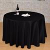 Advertising Exhibition Tablecloth Tablecloth Round Table Skirt Skirt Plain Weave Solid Color Zhu Wenwei Gauze Material Round Tablecloth