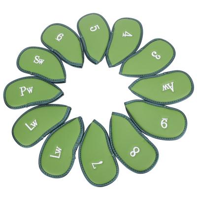 12pcs Numbered Golf Headcovers PU Leather Iron Headcovers Golf Iron Covers  Golf Bag Travel