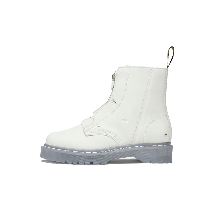 Dr. Martens A-COLD-WALL* X 1460 Comfortable Front Metal Zipper Short Boots Unisex boots White 28014111