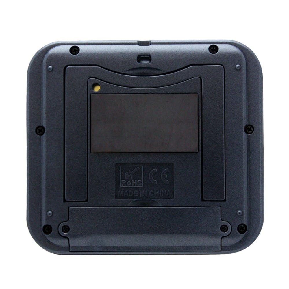 YNAC LINKSY Water-Resistant, High-Volume Timer with Stand and Clock, LT501BA, 8.1 X 9 X 1.7 Cm, Black