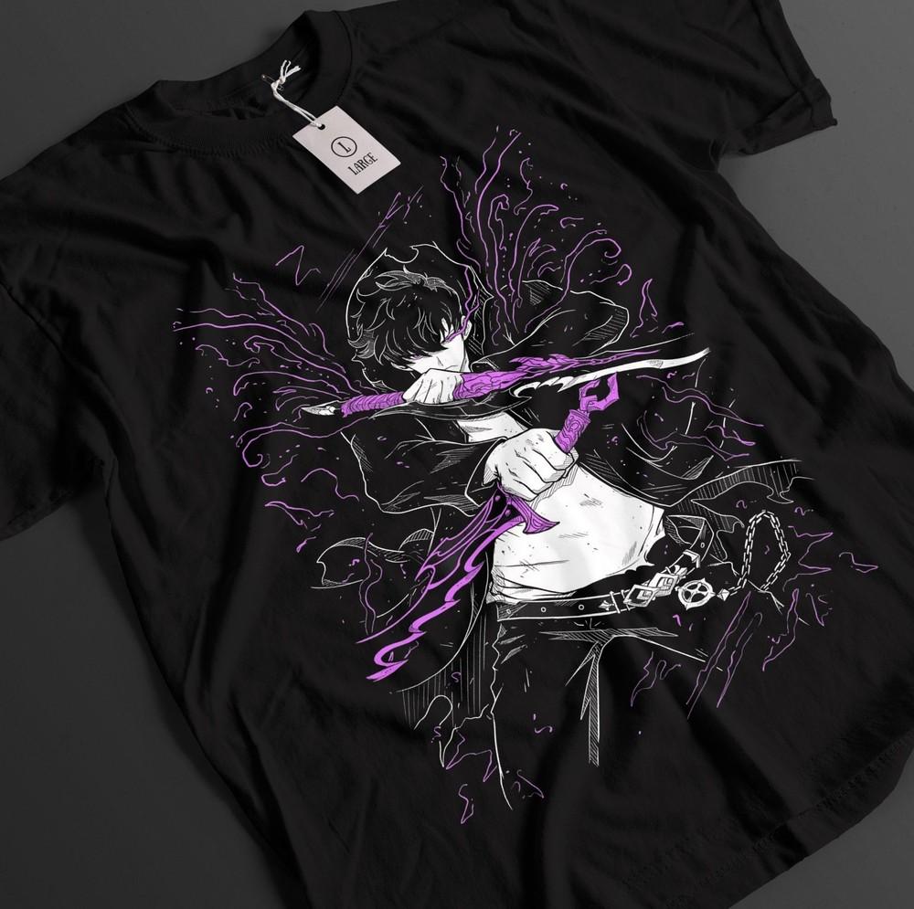 Solo Leveling Shirt Sung Jinwoo Tshirt Haein T-Shirt Beru Top Igris Anime Tee