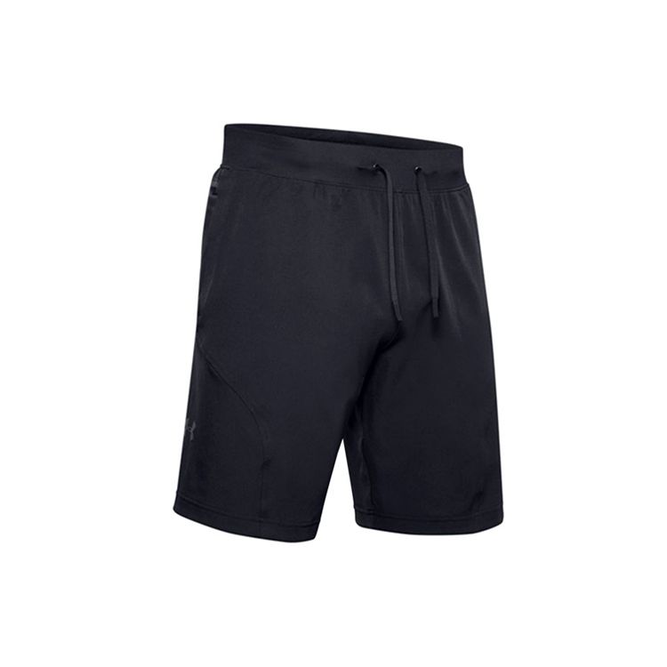 Under Armour Project Rock Unstoppable Sports Solid Color Low Waist Loose Casual Shorts Men Bottoms Black 1359119-001