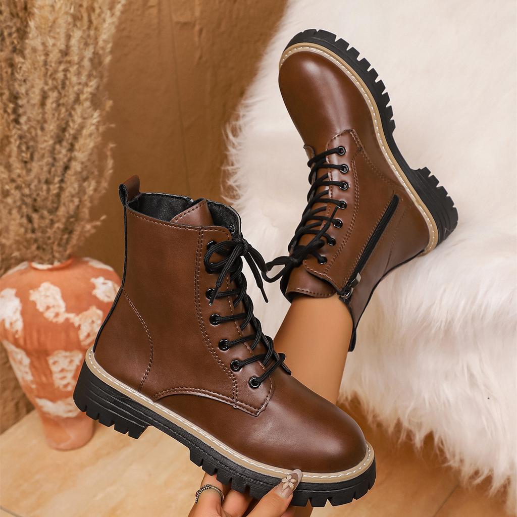 Boots Woman Trend Ankle Boots Short Barrel Shoes for Women Western Platform Army Boot Comfortable Stylish Sneakers Plus Size New