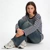 Gap Women's Logo Embroidered Striped Knit Top