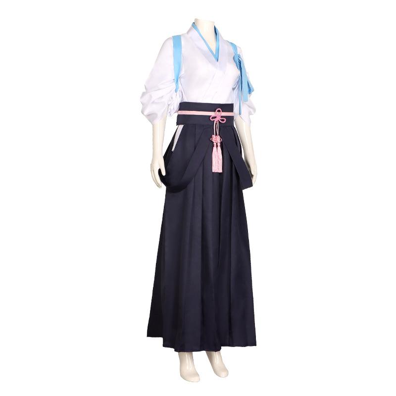   Kostyme Kamisato Ayaka Cosplay Kimono Anime Kostyme Kvinne Kendo Klær Prinsesse Ggret Parykk Hodeplagg