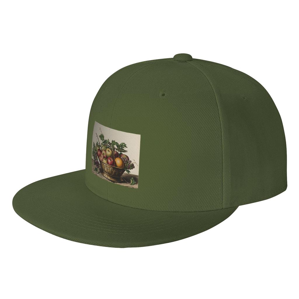 Fashion Apples Flat Brim Sun Hat Suitable For Long Faces Unisexs Hat