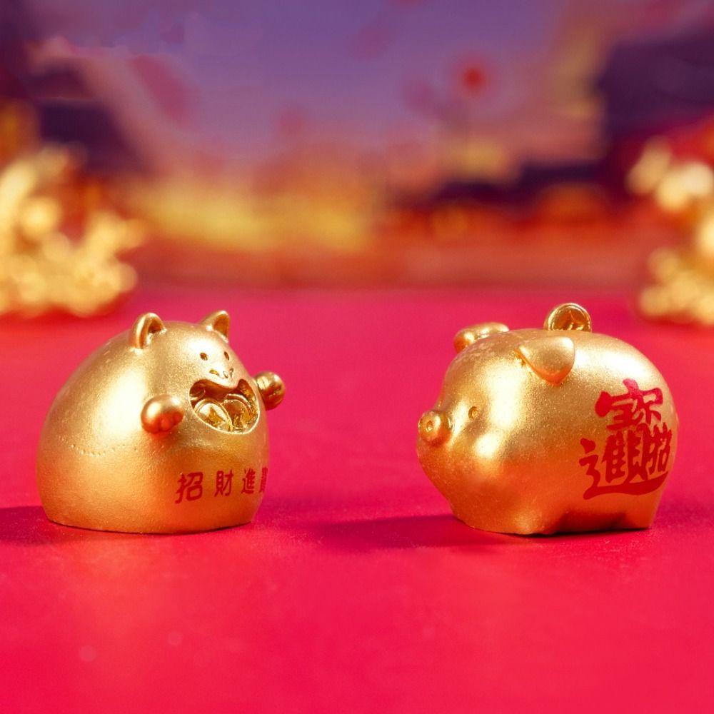 Delicate Landscape Ornaments Chinese Style Desktop Decor Funny New Year Statue Desktop