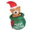 1.5m Christmas Inflatable Lovely Bear In Gift Bag with LED Light Yard Decoration Christmas Bear