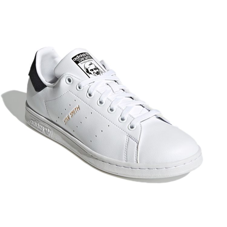 Adidas Originals Stan Smith Leather Casual Slip-Resistant Durable Lightweight Low-Top Sneakers Unisex Sneakers Bright-White GW0133