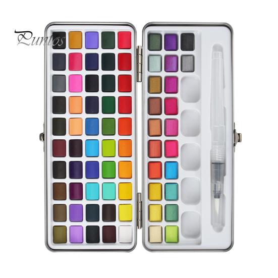 

1 комплект, однотонный набор акварельных красок, однотонная концентрация, 50/72/90 цветов, сделай сам, портативный художник, рисующий жизнь, живопись, набор твердых пигментов, школьные принадлежности 72pcs