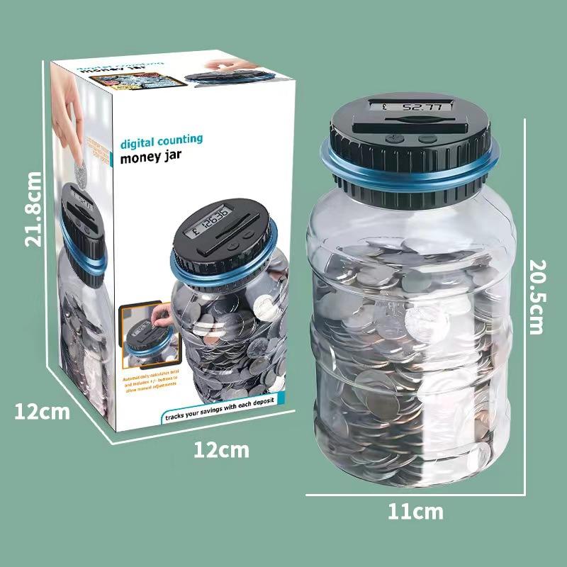 

Креативная умная копилка с подсчетом 1,8 л Фунтовая, евро и долларовая копилка Большая копилка-ведро