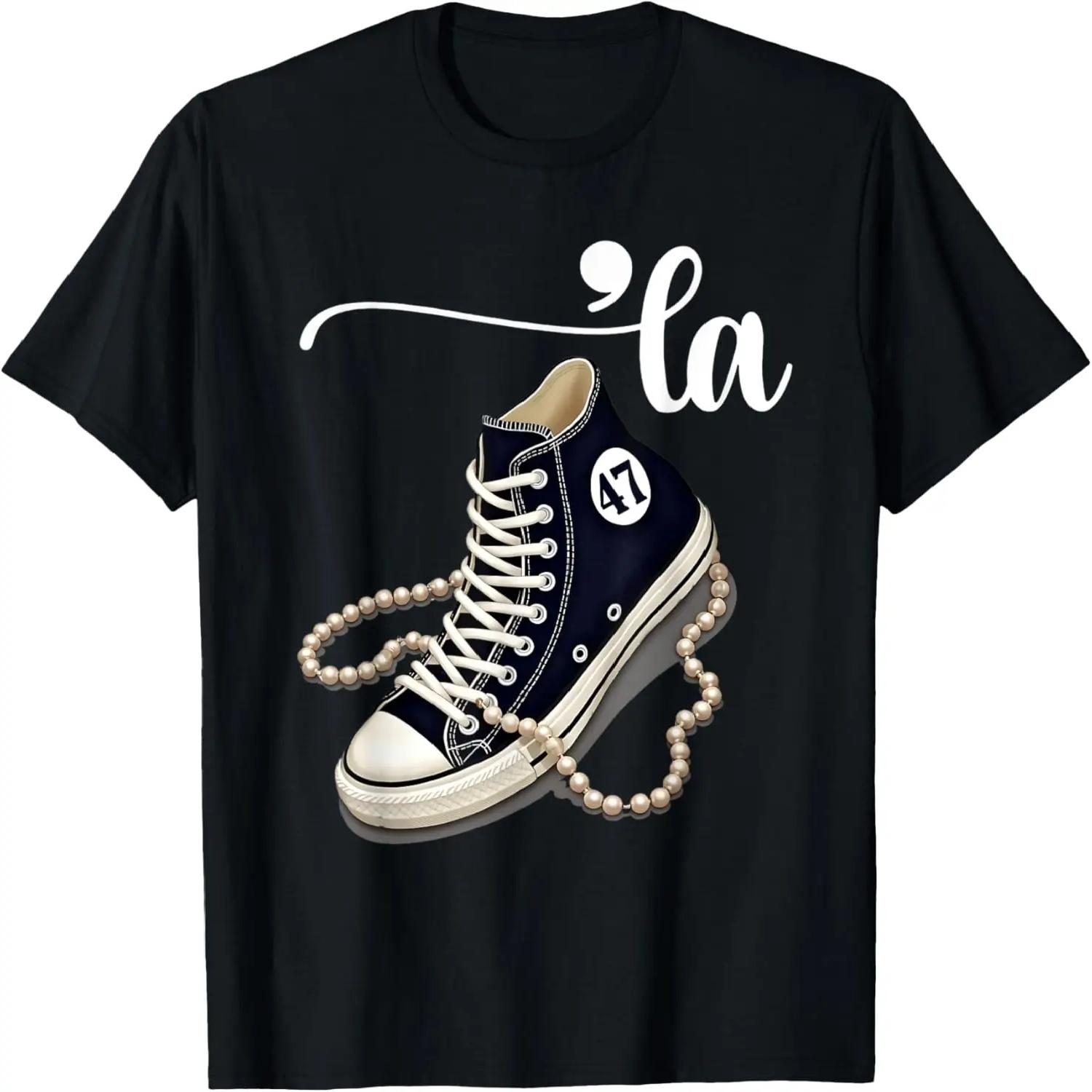 Футболка Kamala Harris Chucks and Pearls Comma la для мужчин и женщин XXXXXL чёрный