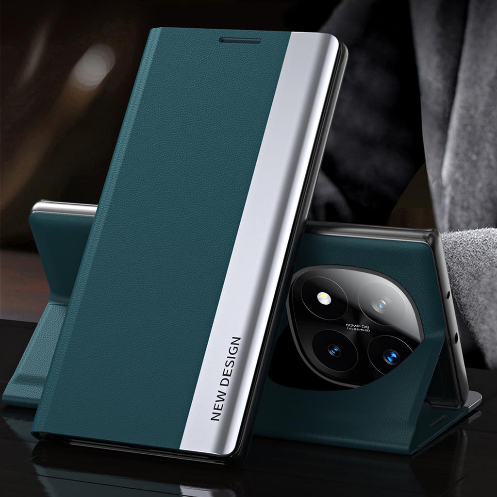 Custodia a libro in pelle placcata Business per Xiaomi 15T Pro 14T 13T Pro Redmi Note 14/13 Pro Plus 4G 5G con supporto in PU