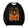 Women's Vintage Pumpkin Crewneck Sweatshirt Fall Long Sleeve Top