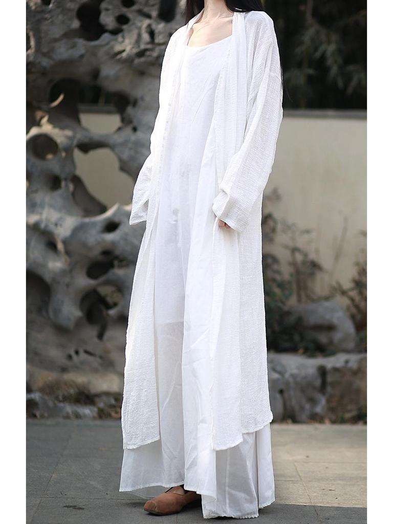 Retro Zen Belted Cardigan: Literary Style, Sun Protection, 3 Colors.
