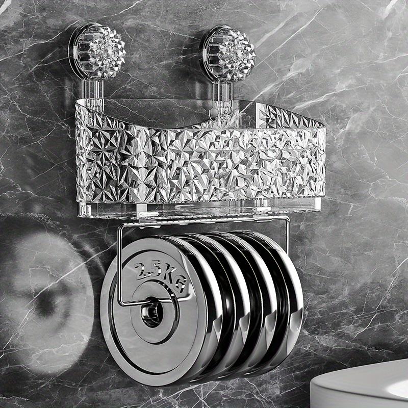 Suction Cup Bathroom Shelf No Drill Wall Mount Corner Shower Shelf Shampoo Holder Shower Caddy Drain Basket Bathroom Organizer