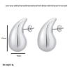 Verguld Roestvrij Staal Oversized Druppelvormige Hoepeloorbellen - Europese & Amerikaanse Mode voor Vrouwen