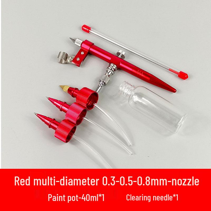 Gundam Action Figure Airbrush Set: Turtle Pump Marker Sprayer 0.3/0.5/0.8mm Caliber.