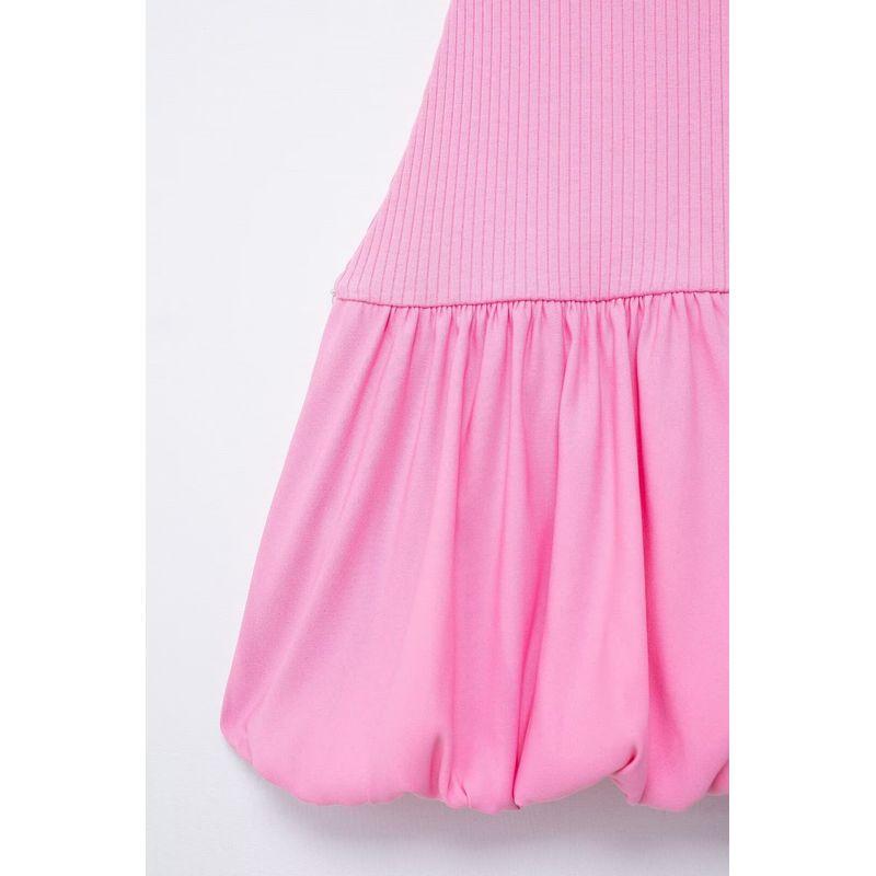 Kaslead New Arrival Women's Clothing Fashion Style Fashion Silm Balloon Style Rib Dress 0085361