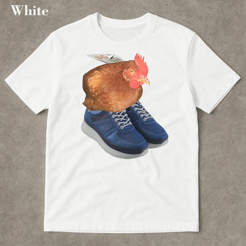 Funny Chicken T-Shirt Chicken Meme Farming Sarcastic Humor Funny Cringe Shirt Funny Meme Gen Z Meme Shirt Men Clothing