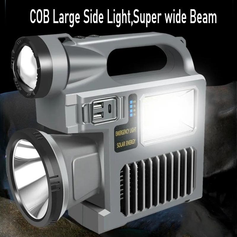 Solar Powered Outdoor Multi-Function Display Handheld Flalight Portable Cam Travel Gear Type-C Rechargeable Flalight