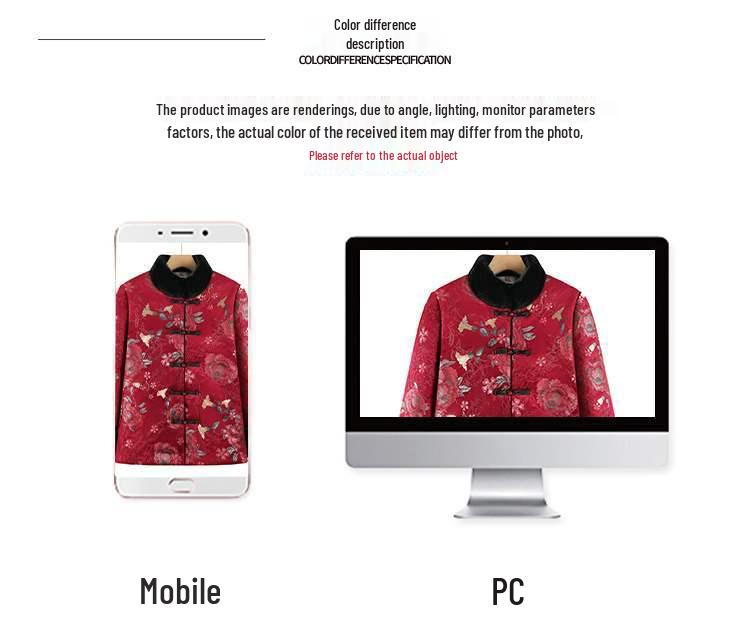 Winter Cotton Jacket for Elderly Women, Plus Velvet Thickened, Chinese Style, Ideal for Women Aged 70-80.