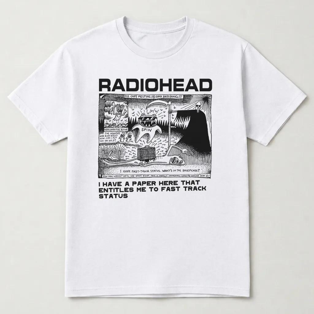 Radiohead band graphic Vintage Unisexs TShirt Unisex ONeck 100 Cotton Short Sleeve Y2k Oversized Fashion Popular Tee For Fans