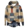 Women's Hooded Long Sleeve Printed Flannel Top Hooded Sweatshirt